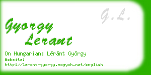 gyorgy lerant business card